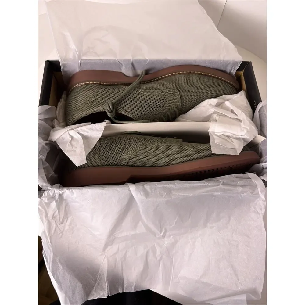 GH Bass Pasadena Knit Buck Mens 8.5M Army Green Oxford Shoes BAZ2B421 NIB